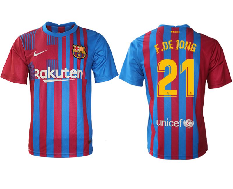 Men 2021-2022 Club Barcelona home aaa version red #21 Nike Soccer Jersey->barcelona jersey->Soccer Club Jersey